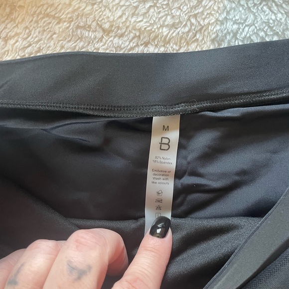 Black Two-Piece Bikini Top and Skirt Swim Set - Picture 4 of 4